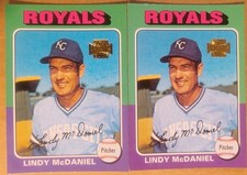 2001 TOPPS ARCHIVES #363 KANSAS CITY ROYALS LINDY MCDANIEL [2] 1975 MINT 06505