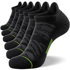 FITRELL 6 Pack Men's Ankle Running Socks Low Cut Cushioned No Show Athletic