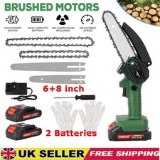 Mini Chainsaw 6+8 inch Cordless 21V/4Ah Battery Powered Chain Saw RRP £80