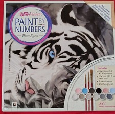 Paint by Numbers: Blue Eyes. A White Tiger- intermediate Level