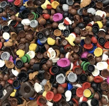 Lego 50 New Minifigure Hair Hats Helmet Headgear Boy Girl Town City Fig Parts