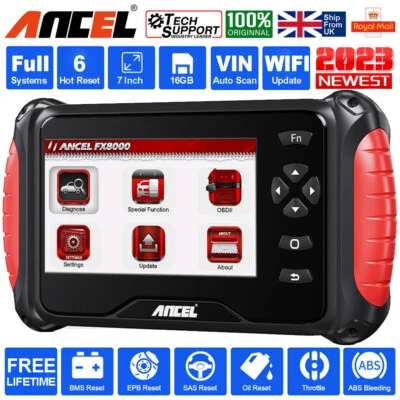 ANCEL OBD2 Scanner Car All Systems Fault Code Reader Diagnostc Tool EPB OIL ABS