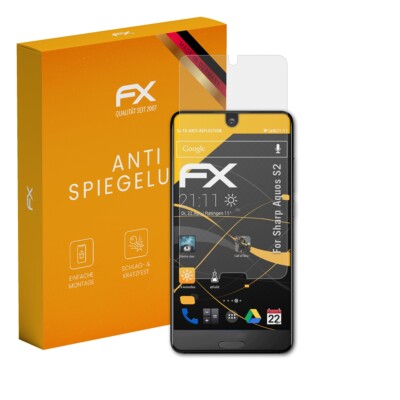 atFoliX 3x Displayfolie für Sharp Aquos S2 Schutzfolie matt&stoßfest Folie