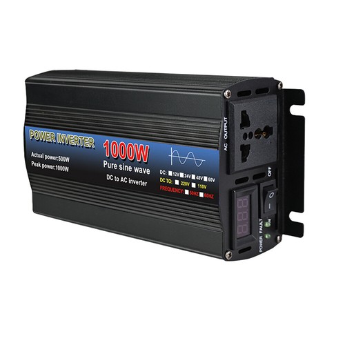 1000W Spannungswandler 12V 24V auf 220V Reiner Sinus Inverter Wechselrichter - Afbeelding 6 van 14