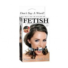 PD389126 PLATINUM BALL GAG. FREE MASK INSIDE, MORSO COSTRITTORE PALLINA METALLO