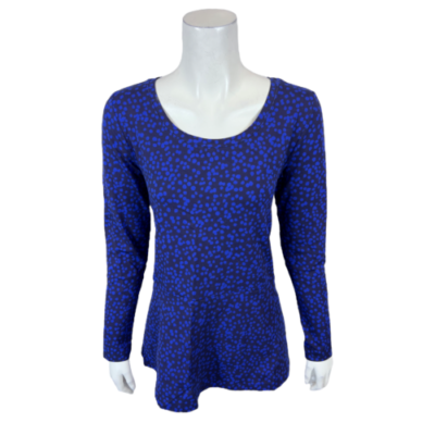Isaac Mizrahi Live! Dot Printed Trapeze Hem Top-Navy-XL A392612 | eBay