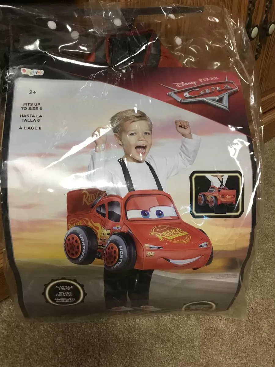 Disney Pixar Cars Lightning McQueen Race Car Kids Step In Sz To 6 3D Costume  NWT