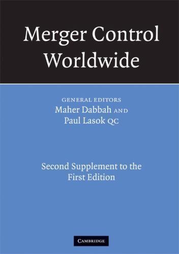 Merger Control Worldwide Second Supplement to First … Paperback 9780521724135 VG