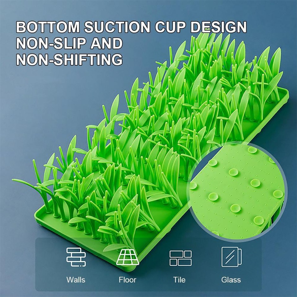 Palksky Silicone Slow Feed Grass Mat For Cats & Dogs - Interactive Snuffle Mat For Foraging & Hairball Control - View #2
