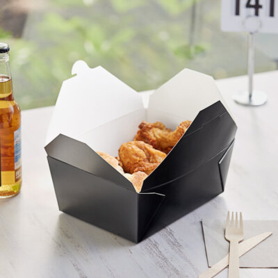 Karton Takeaway Burger Boxen Fast Food Chips Kompostierbar Behälter mit Deckel