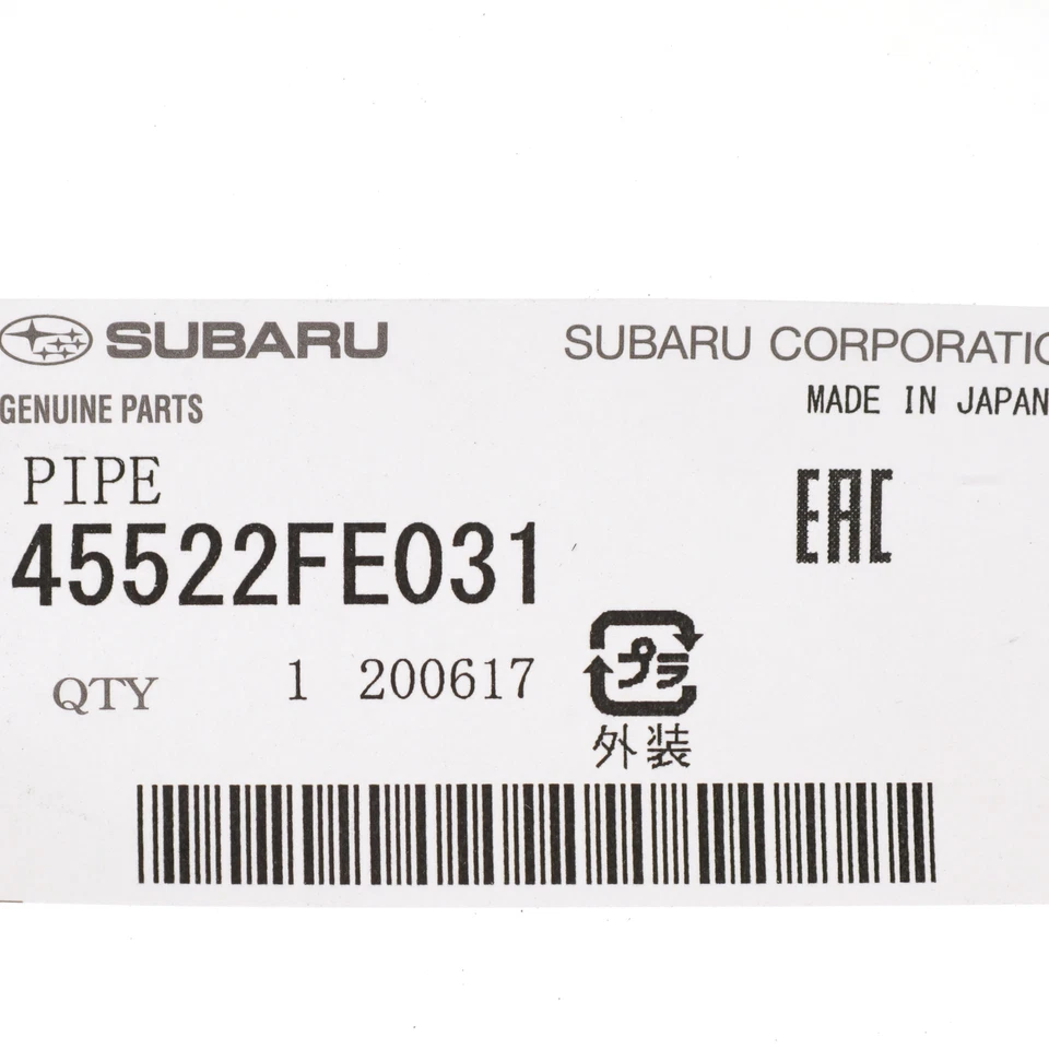 Tubo conector aceite aire acondicionado 2,5 L Subaru Forester Impreza 2003-2008 OEM 45522FE031 Foto 3 de 3