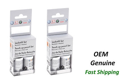 Audi VW Glacier White Paint LS9R Touch-Up Pencil Set 2x LST0M2S9R 2x9ml 0.30 oz