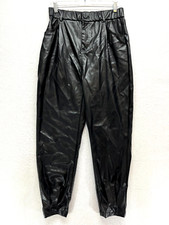 Shinestar Faux Leather Jogger Pants Women's Size M - Black Vegan Pockets