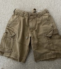 Abercrombie Boys Cargo Tan Shorts boy sz 12