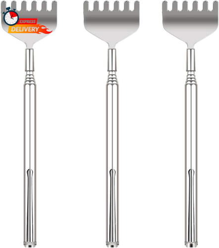 Extendable Back Scratcher for Men 3 Pack Portable Telescopic Metal Back Scratche - Picture 12 of 12