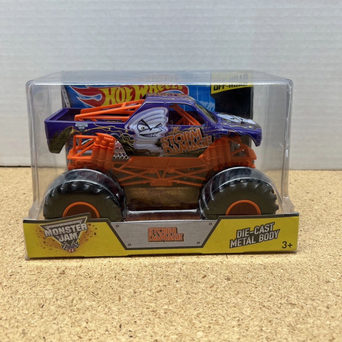 2014 Hot Wheels Monster Jam 1 24 STORM DAMAGE Diecast Monster