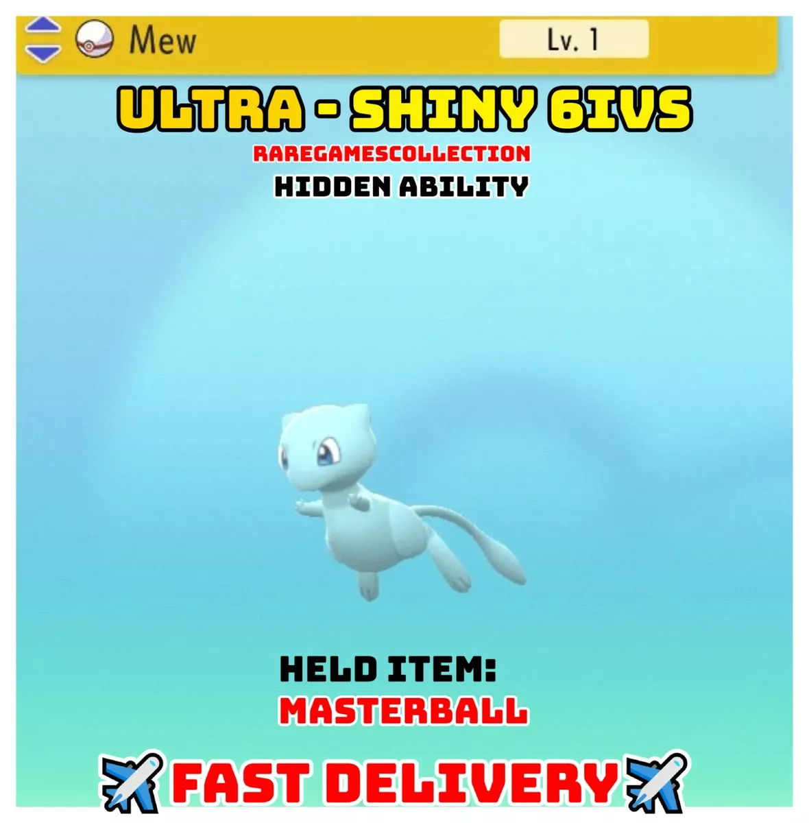 Shiny 6IV Mew Mewtwo PACK // Pokemon Sword & Shield // 