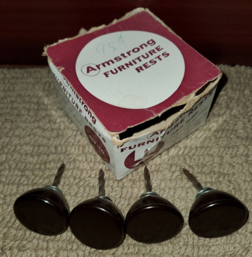 VINTAGE BAKELITE ARMSTRONG'S FURNITURE RESTS LANCASTER PA NOS 1 1/8" NT-10 - Picture 1 of 3