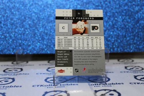 PETER FORSBERG # 71 HOT PROSPECTS FLEER ULTRA 2005-06 PHILADELPHIA FLYERS NHL HO - Picture 2 of 2