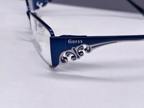 Guess Okulary damskie Niebieskie Prostokątne Małe Metal Gu 1666 - Zdjęcie 1 z 12