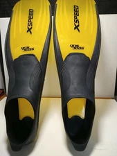 Seac Sub X Speed Full Foot Flippers 42-43 Size 8-9 Made In Italy