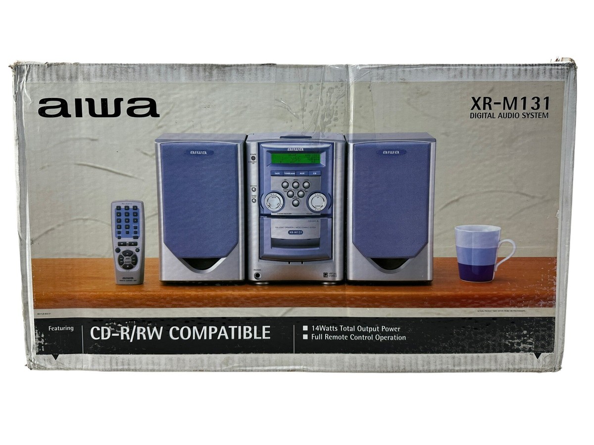 Vintage Aiwa Micro Mini Hi-Fi CD Bookshelf Stereo System XR-M150