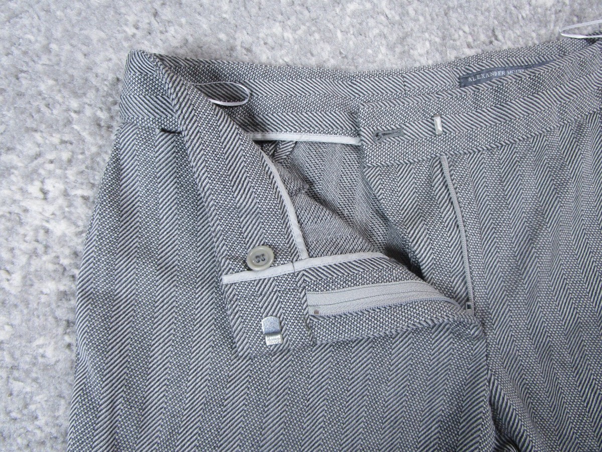 Alexander McQueen Pants Womens 38 Dress Gray Italian