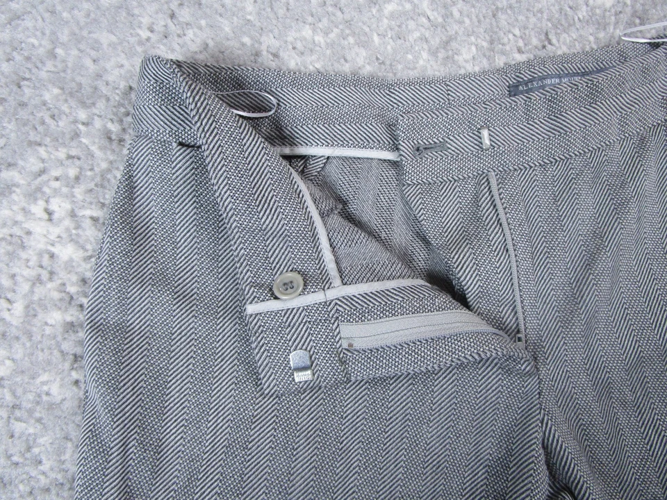 Pantalones Alexander McQueen Mujer 38 Vestido Gris Italiano Negocios Vellón Lana Trabajo Foto 3 de 4