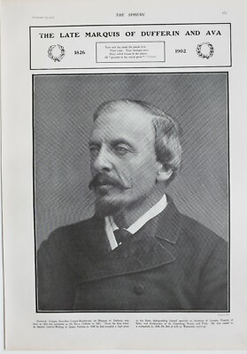 1902 DRUCK MARQUIS VON DUFFERIN & AVA FREDERICK TEMPLE HAMILTON TEMPLE BLACKWOOD