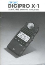 Sekonic Digipro X-1 Model L-518 Flash Meter Instruction Manual English