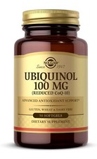 Solgar Ubiquinol 100 mg Reduced CoQ-10  50 softgels, Non-GMO Exp07/26