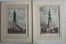 2 Hamburgensien: Jacobikirche + Catharinenkirche ,I.Gray nach Laeisz um 1850