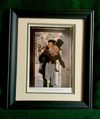 Jessie Willcox Smith  Tiny Tim/Bob Cratchit  Original Framed 1st ed 1925 Illustn