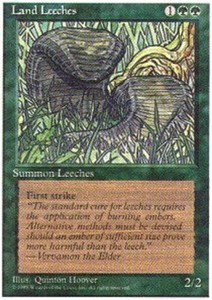 Land Leeches x4 - 4th Edition - NM-Mint, English - 4th Edition