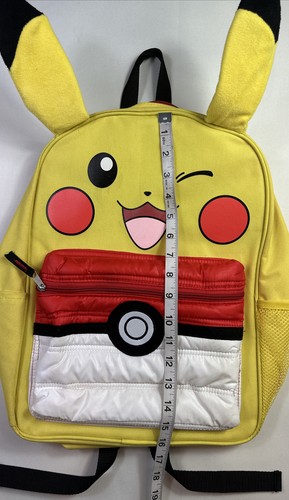 POKEMON Gotta Catch Them All PIKACHU Backpack 3D Puffed Pocket Floppy Ears NEW🔥 - 第 6/9 張圖片