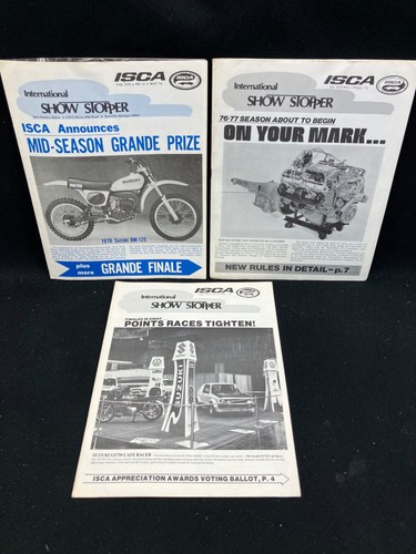 ISCA INTERNATIONAL SHOW STOPPER MAGAZIN, LOT OF 3, 1976, MAI, SEPT, DEC