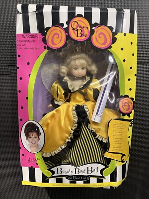 BEAUTY BUG BALL QUEEN BEE 1999 WITH STICKERS AND POSTER - NIB Doll Marie Osmond