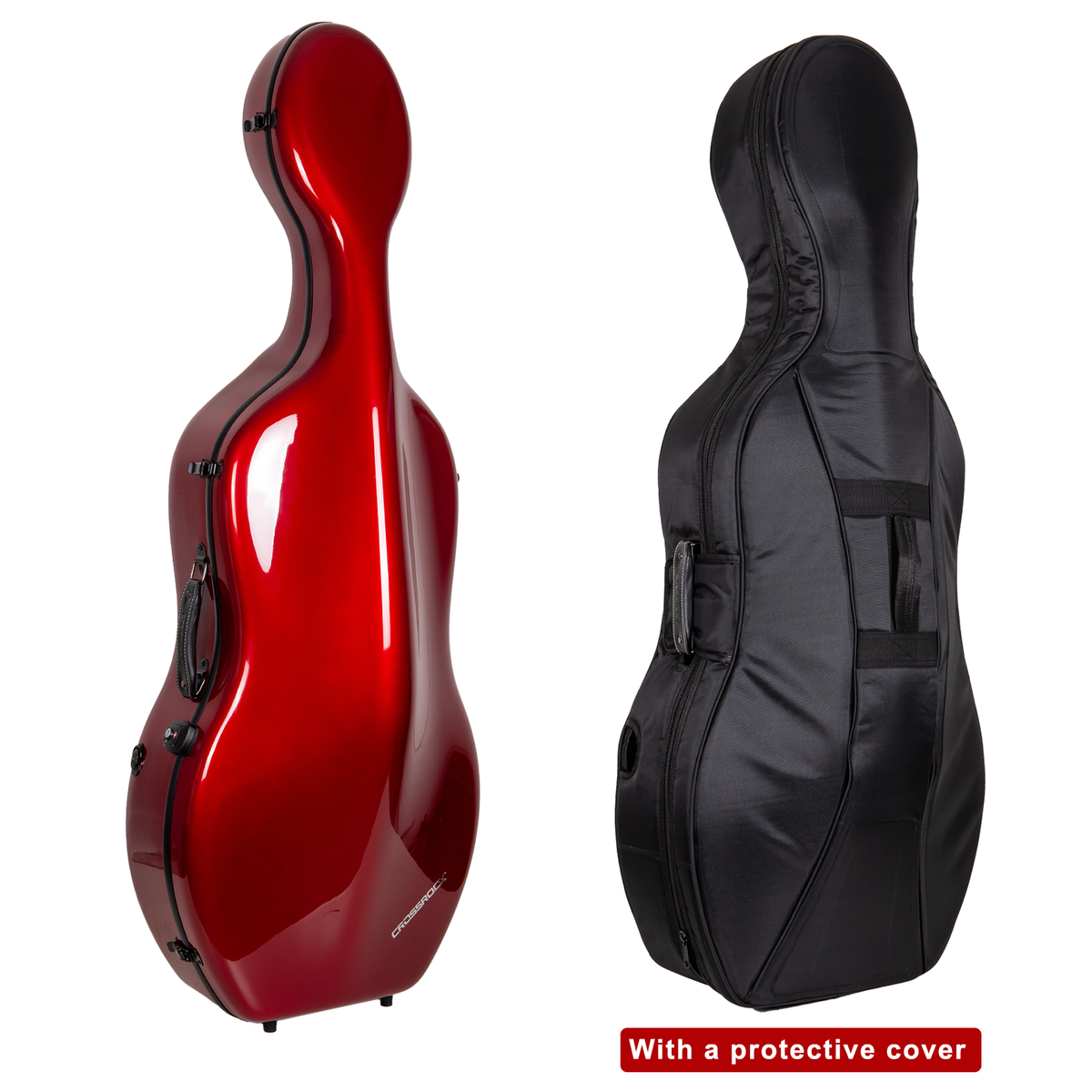 Crossrock Carbon Fiber Case fits 4/4 Full Size Cello, Super