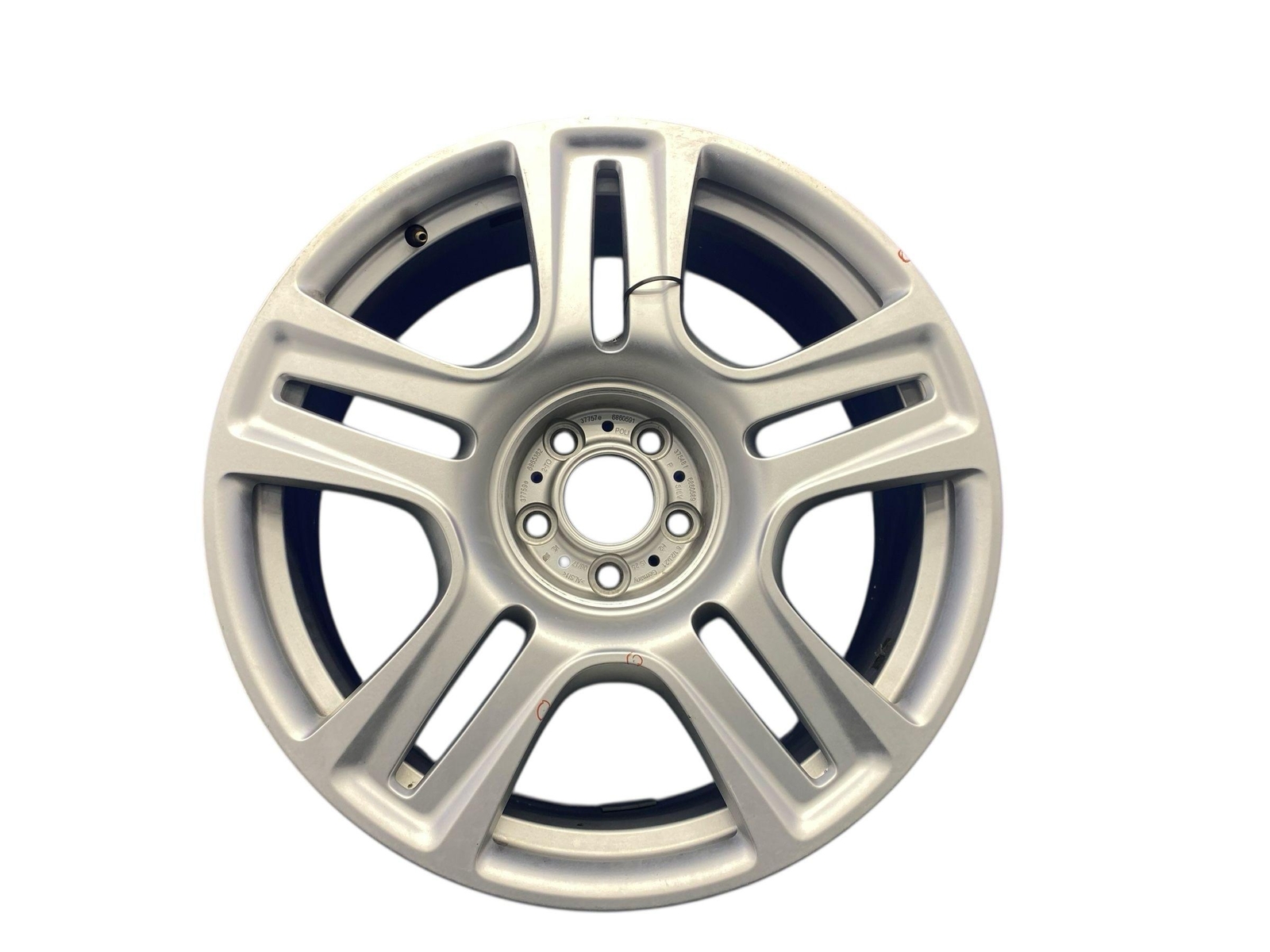 2009-2014 ROLLS ROYCE GHOST 21X8.5 FIVE DOUBLE SPOKE WHEEL RIM SILVER OEM