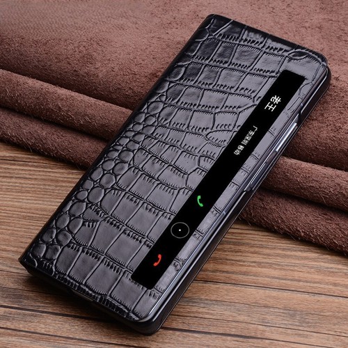 Magnet Smart Fenster Echt Leder Tasche Flip Case Schutzhülle f Honor Magic V5 V3 - Picture 19 of 30