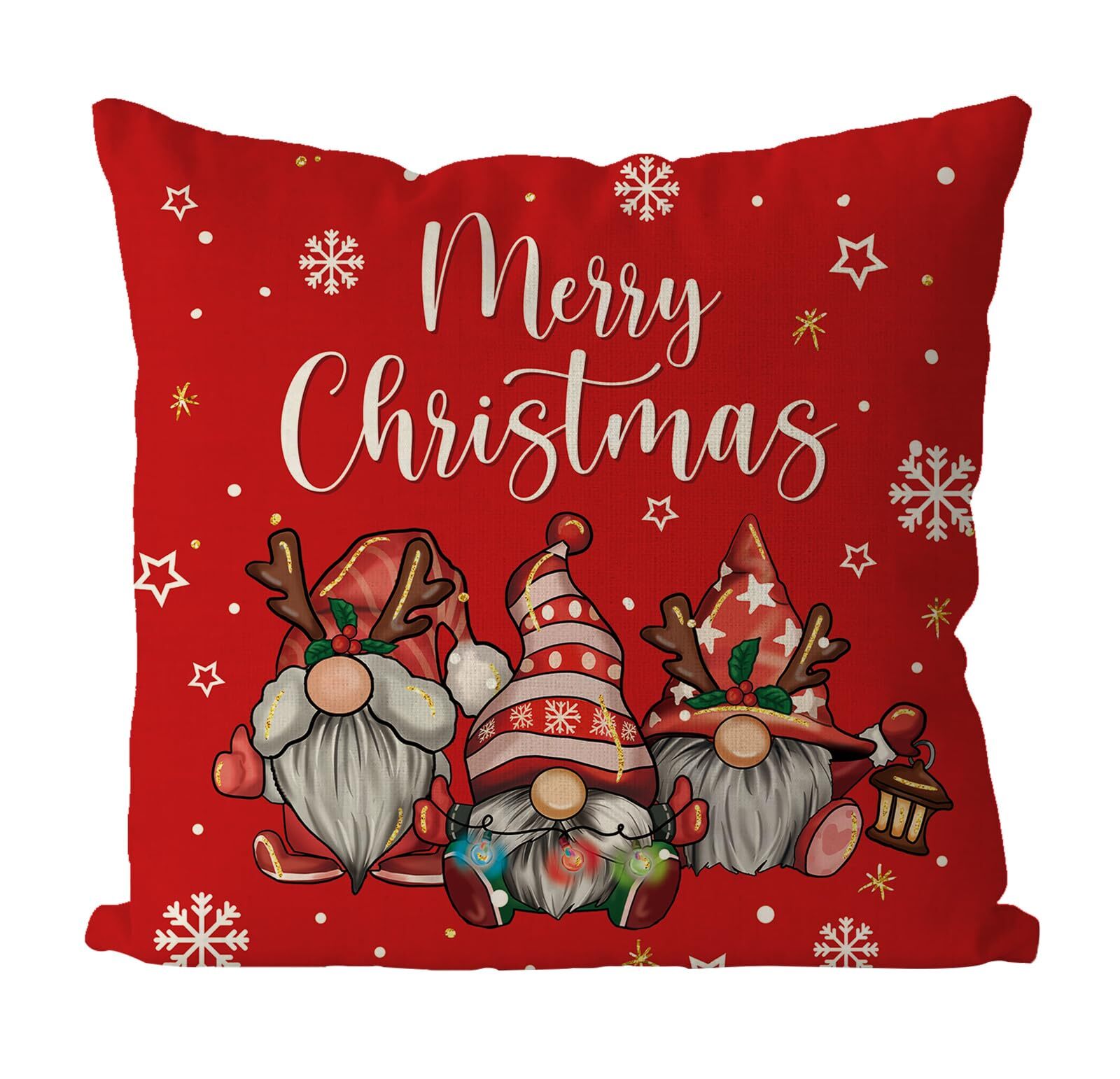 Christmas Pillow Covers 18x18 Inch Gnome Christmas Decorations Throw Pillow C...-image