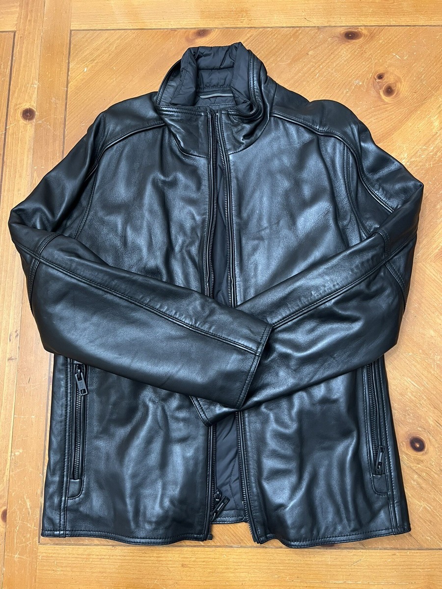 Genuine Leather Jacket - Andrew Marc - Black - Size: M -Lambskin