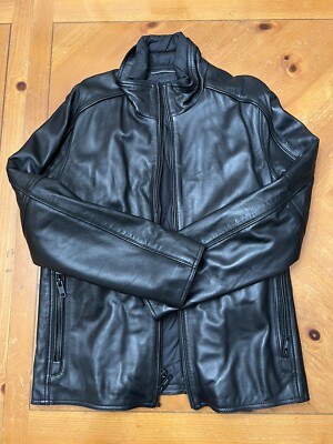 Genuine Leather Jacket - Andrew Marc - Black - Size: M -Lambskin