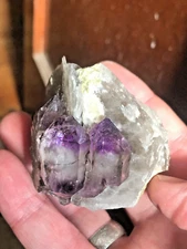 Amethyst, nice double "side Scepter", Little Gem mine, MT, USA