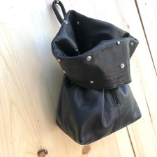 Punk Goth Hobo Concealed Carry Hidden Zipper Black Leather Moto Shoulder Handbag