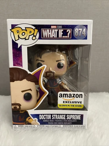 Funko Pop! Marvel: ¿Y si..? Dr. Strange Supreme #874 Glow Amazon GITD K05
