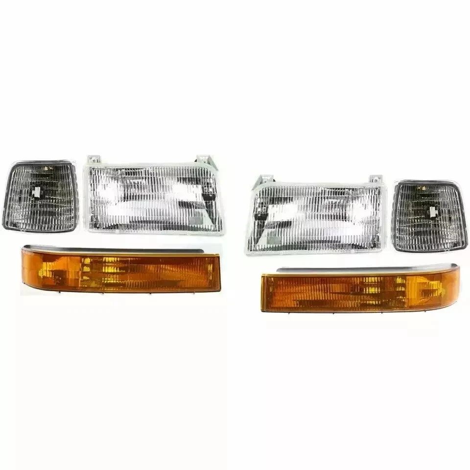 Front Headlight Assembly Kit For 1992-1996 Ford F-150 Foto 3 de 4