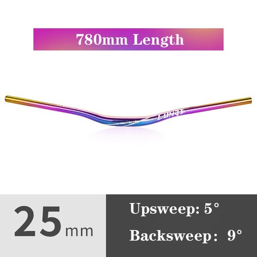 Mountain Bike Swallow Handlebar Aluminum Alloy AM DH Bicycle 31.8*780mm Rise Bar - Picture 34 of 34
