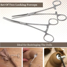 Hemostat Locking Forceps for Doll American Girl Restringing Parts 6'' Repair DIY