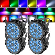 4X 270W 18LED PAR Light RGBWA UV Wash Lighting DMX DJ Party Bar Show Stage Light